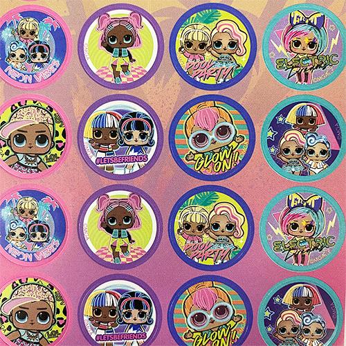LOLサプライズ 丸ステッカー 丸型 シール 4シート 96個入り 17725 ご褒美シール ごほうび L.O.L SURPRISE エルオーエル ステーショナリー インポート 輸入品 |  | 01