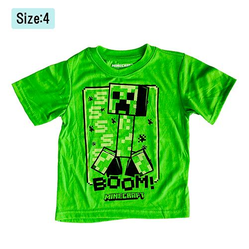 訳あり】 マインクラフト キッズ 半袖 Tシャツ ( グリーン 