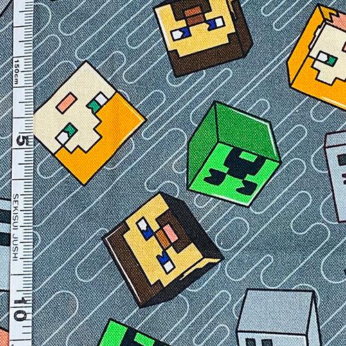 生地 布 綿100％ ( マインクラフト フェイス ) 【50cm以上10cm単位】17795 キャラクター生地 Minecraft マイクラ コットン ハンドメイド 輸入品 インポート |  | 02