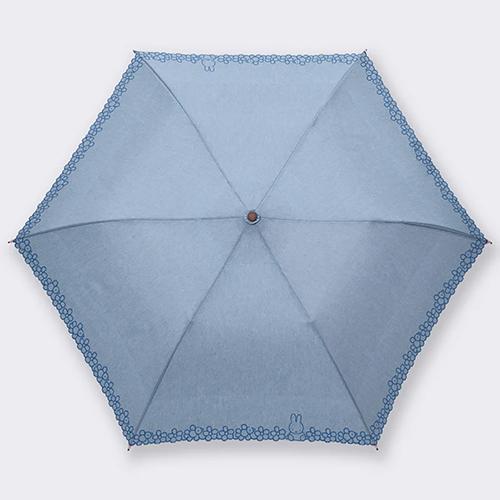 Dick Bruna ( ディック・ブルーナ ) 折り畳み 傘 持ち手バンブー 水色
