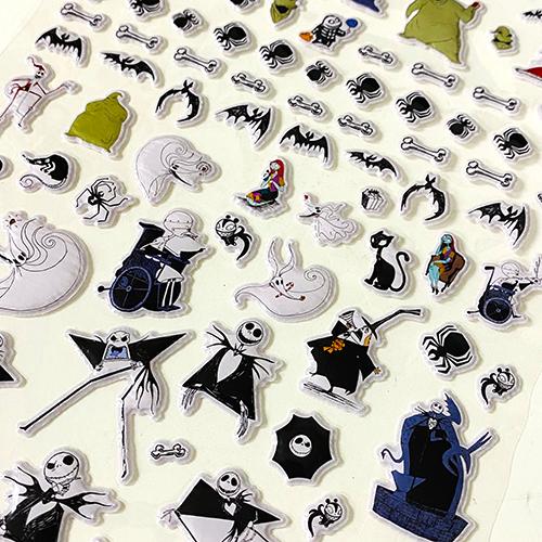 シール帳　完成品 ナイトメア・ビフォア・クリスマス＆プーさん ステッカーシート ナイトメア ステッカー ブック 4シート 18113 THE NIGHTMARE BEFORE