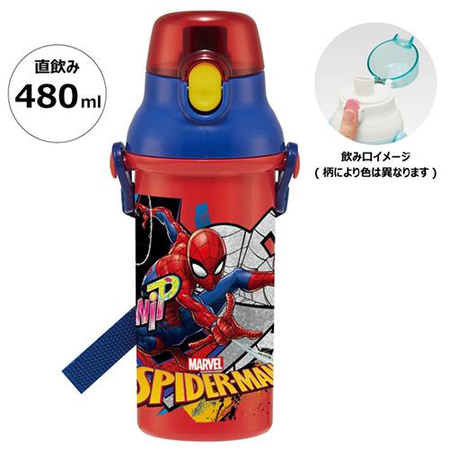スパイダーマン 直飲み プラスチックボトル 480ml ( 23 ) 18172 水筒
