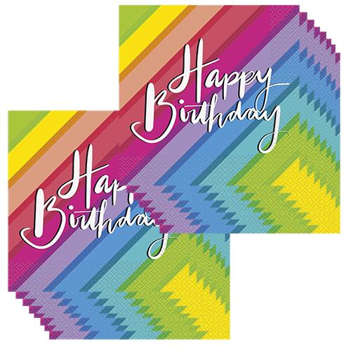 パーティー 紙ナプキン Lサイズ ( HAPPY BIRTHDAY ) 16枚入り 18211