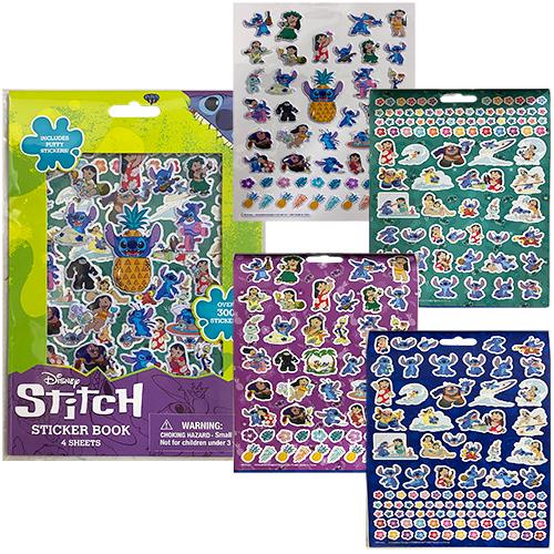 リロ ＆ スティッチ ステッカー ブック OVER300 4シート 18237 Lilo＆Stitch Disney シール ぷくぷく パフ 立体シール ご褒美シール 輸入品 インポート | 