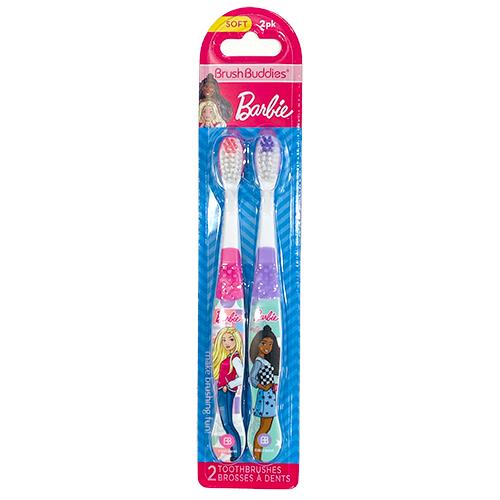 バービー ハブラシ 2本 セット 18239 はぶらし 歯ぶらし はみがき デンタルケア やわらかめ ソフト キャラクター プチギフト インポート 輸入品 | 
