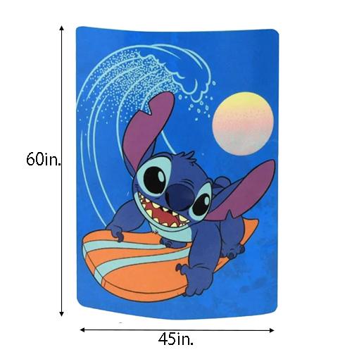 スティッチ フリース ブランケット 18267 ひざかけ 毛布 薄手