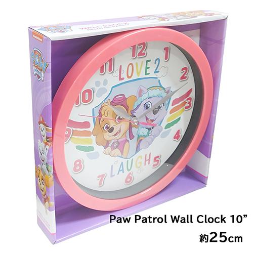 パウパトロール 壁掛け 時計 ( ガールズ ) ウォールクロック 18359b クロック 掛け時計 インテリア パウパト アナログ 輸入品 PAW3017FS |  | 01