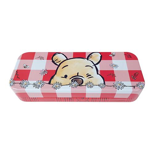 くまのプーさん 缶ペンケース ( 赤 ギンガムチェック ) 18360a 筆箱 缶ペン 文房具 ディズニー Disney Winnie the Pooh Pencil Case インポート | 