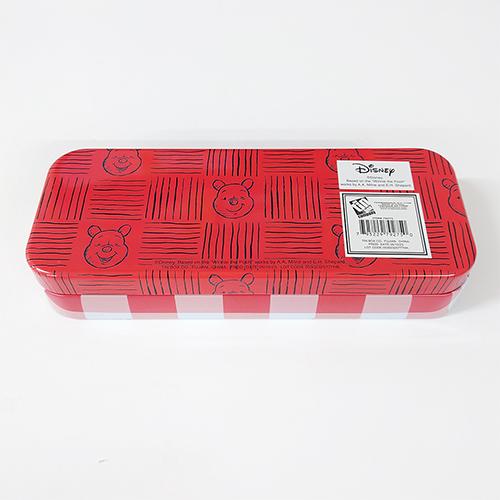 くまのプーさん 缶ペンケース ( 赤 ギンガムチェック ) 18360a 筆箱 缶ペン 文房具 ディズニー Disney Winnie the Pooh Pencil Case インポート |  | 02