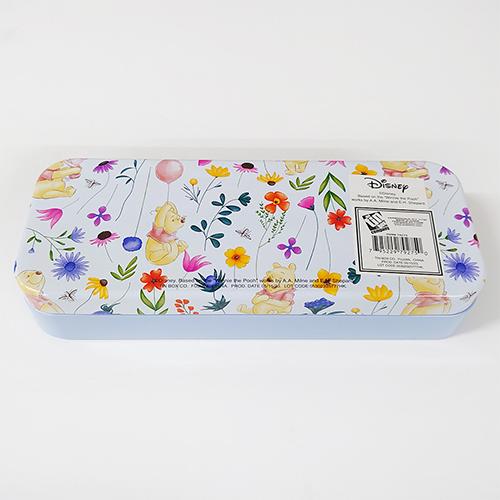くまのプーさん 缶ペンケース ( 水色 フラワー ) 18360b 筆箱 缶ペン 文房具 ディズニー Disney Winnie the Pooh Pencil Case インポート |  | 02