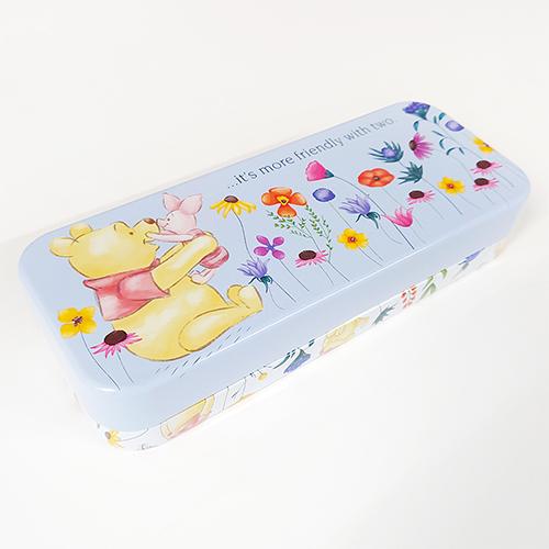 くまのプーさん 缶ペンケース ( 水色 フラワー ) 18360b 筆箱 缶ペン 文房具 ディズニー Disney Winnie the Pooh Pencil Case インポート |  | 03