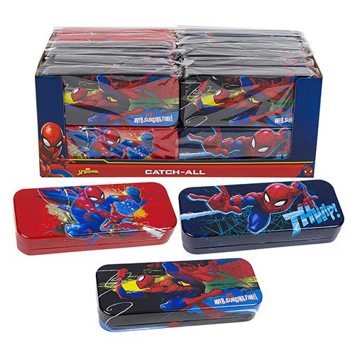 スパイダーマン 缶ペンケース ( レッド ) 18361b 筆箱 ふでばこ 缶ペン
