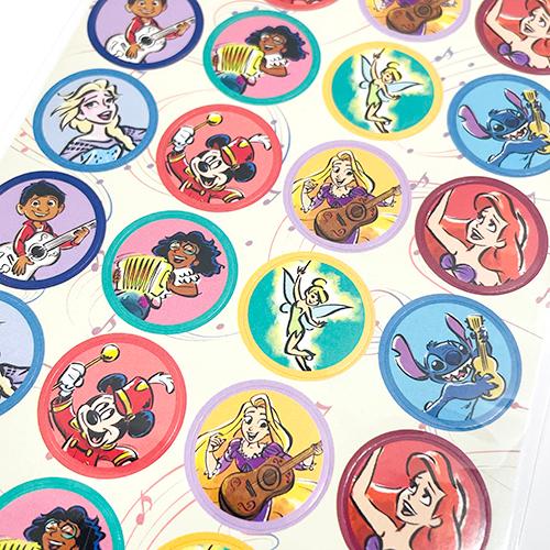 ディズニー 100th 丸ステッカー 丸型 シール 4シート 96個入り 18406 