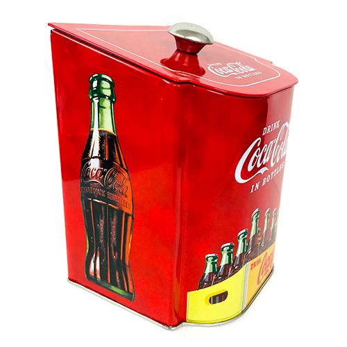 コカ・コーラ スクエア キャニスター ブリキ 缶 ( フロント