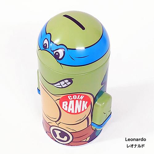 ミュータント タートルズ 缶 貯金箱 ( ミケランジェロ ／ オレンジ