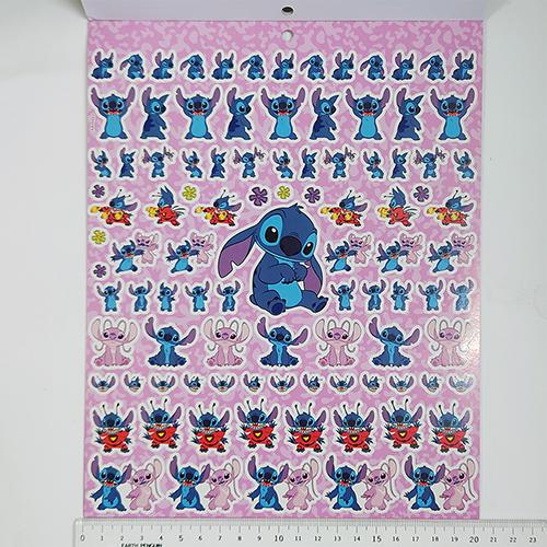 スティッチ ステッカーブック 6シート OVER500 18745 シール ご褒美