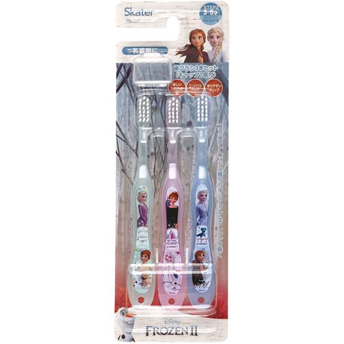 アナと雪の女王 2 こども 歯ブラシ 3本セット 18808 乳歯用 ハブラシ はぶらし キャップ付き アナ雪 やわらかめ 3才 4才 5才 Disney FROZEN |  | 02