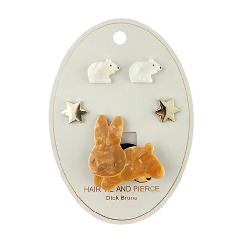 ミッフィー Marble ピアス ＆ ヘアゴム ( うさぎ ) 18928 イヤリング アクセサリー miffy シロクマ 女の子 女子 おしゃれ キャラクター グッズ 雑貨 MF46821 | 