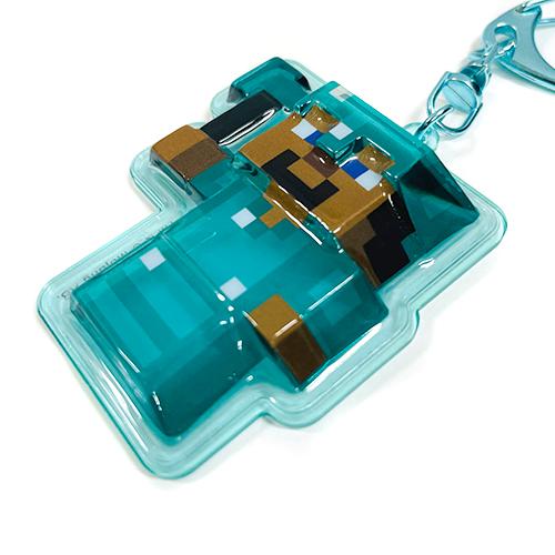 マインクラフト ぷっくりったい キーホルダー ( スティーブ ) 18985 マイクラ グッズ Minecraft マイクラグッズ Mob キーチャーム かわいい ゲーム CPU1-MCT-ST |  | 02