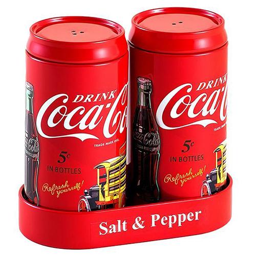 コカ・コーラ ソルト ＆ ペッパー キャディ 缶 19150 コーラ キッチン 調味料入れ テーブルウェア インテリア Coca cola グッズ インポート 輸入 | 