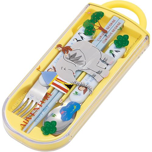 スケーター おさるのジョージ カトラリー トリオ セット ( ZOO ) 19160