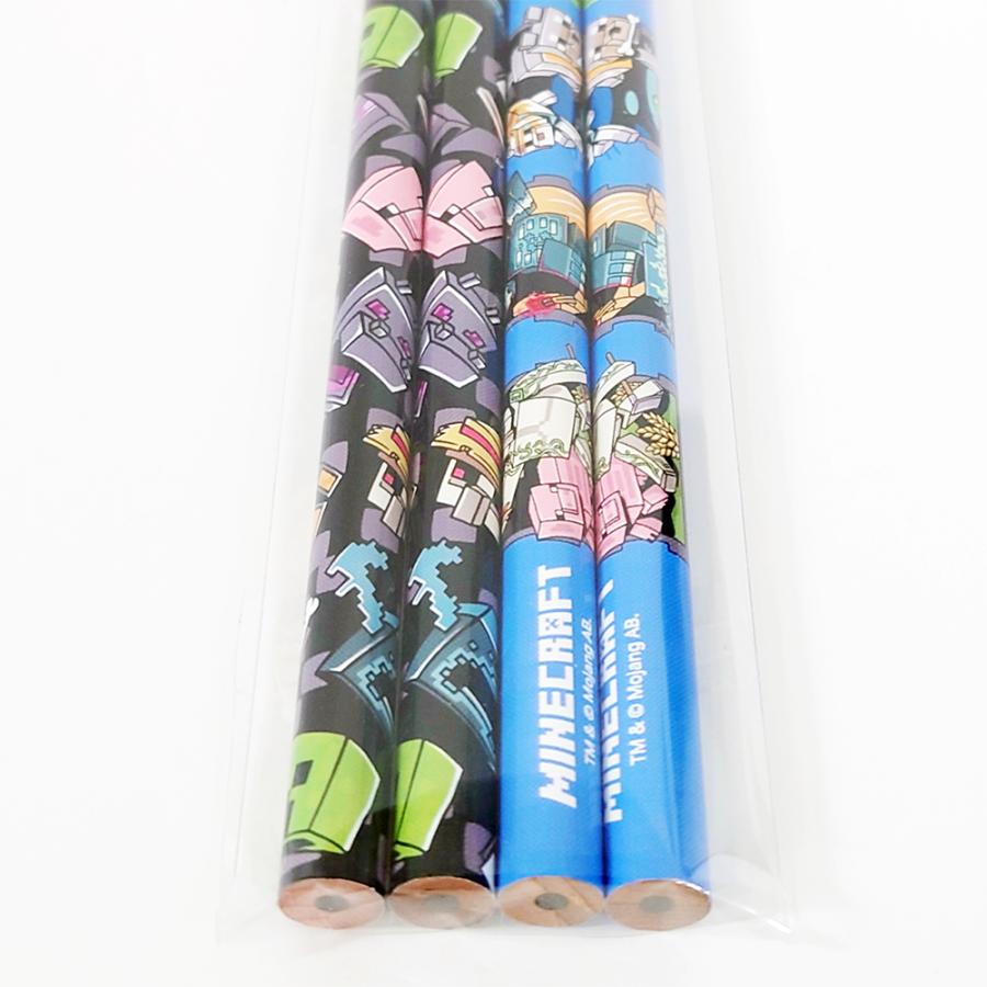 マインクラフト 2B 鉛筆 4本セット ( ブラック & ブルー ) 19218