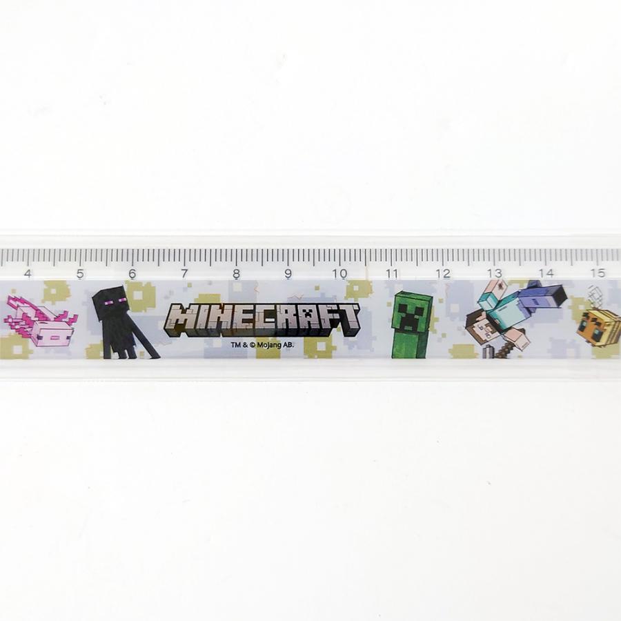Minecraft グッズ17点まとめ売り マインクラフト 定規 17cm ( ブルー ) 19223 マイクラ グッズ じょうぎ