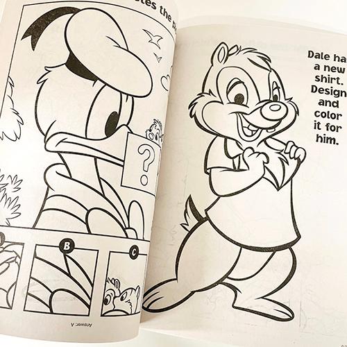ディズニー ダックテイルズ 64ページ ぬりえ ( 表紙グリーン ) 19301a