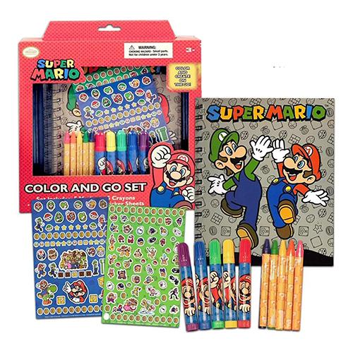 マリオ4本セット スーパーマリオ アートセット 4アイテム 19332 マリオ グッズ 文具