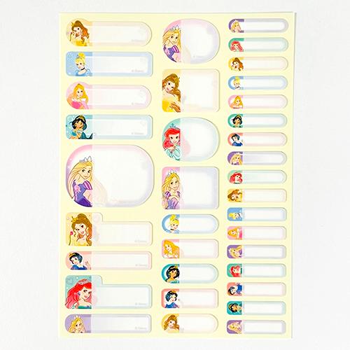 ディズニープリンセス おなまえ シール 19422 名前シール 入園準備 入学準備 ネームラベル お名前 ステッカー ハーフラミネート 幼稚園 保育園 小学校 S5054435 | サンスター文具 | 01