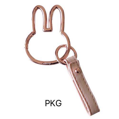 ミッフィー カラビナ スマート キーホルダー ( ピンクゴールド ) 19434