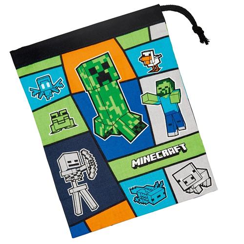 マインクラフト コップ巾着 ( 25 ) 19455 巾着 きんちゃく 綿 お弁当 ランチ 子ども こども キッズ マイクラ Minecraft キャラクター グッズ | スケーター