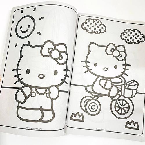 ハローキティ ぬりえ ( 背景 ドット ) 19662b キティちゃん 塗り絵