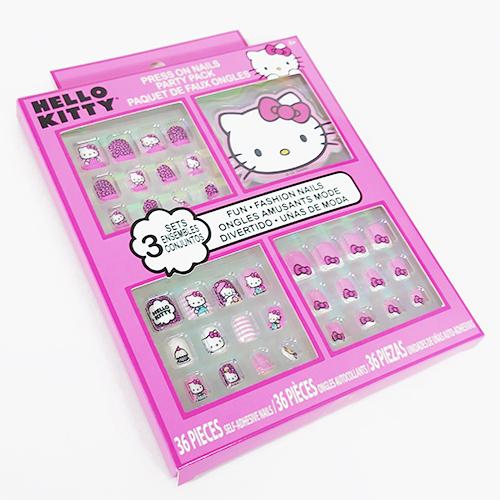 ハローキティ キッズ ネイルチップ 3セット / 36ピース 19761 キティ