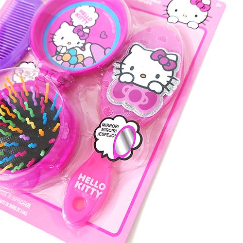ハローキティ ヘアブラシ & ミラー 3点 19764 キティちゃん グッズ