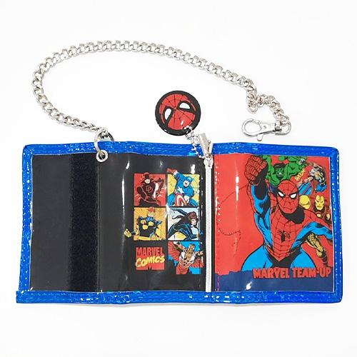 スパイダーマン チェーン付ウォレット ( フチブルー/ MARVEL TEAM-UP ) 19950 マーベル MARVEL Disney 財布 コインケース 札入れ キッズ 男の子 SPNG-0048 |  | 02