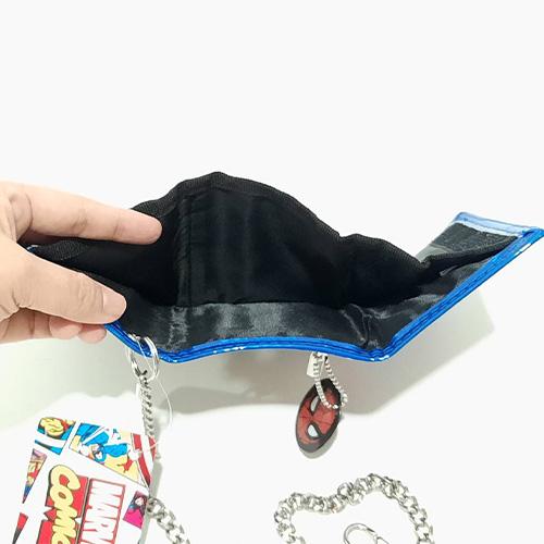 スパイダーマン チェーン付ウォレット ( フチブルー/ MARVEL TEAM-UP ) 19950 マーベル MARVEL Disney 財布 コインケース 札入れ キッズ 男の子 SPNG-0048 |  | 04