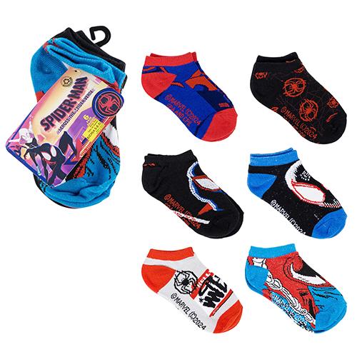 スパイダーマン 靴下 6足組 Sサイズ 20082 くつした くつ下 ソックス アンクルソックス スニーカーソックス 男の子 Spiderman MARVEL マーベル 輸入 | 