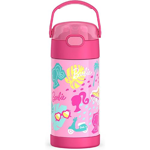 サーモス ストローボトル 12oz. (355mL) ( バービー ピンク ) 20177 THERMOS 水筒 保冷  Barbie グッズ ステンレス ストロー キッズ 女の子 輸入品 F410 | THERMOS