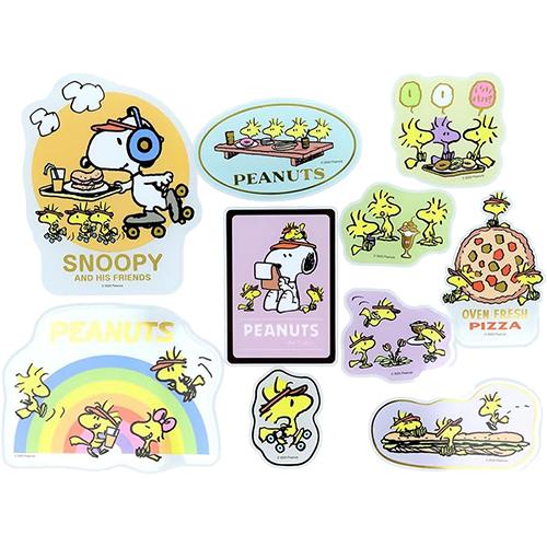 スヌーピー ステッカーセット PNWS2 ( ライトブルー ) 20233 シール 文房具 文具 PEANUTS SNOOPY キャラクター グッズ | サンスター文具 | 01