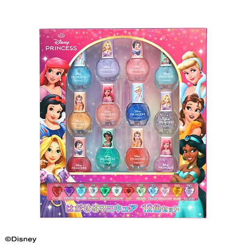 はがせる マニキュア 12色 セット ( ディズニープリンセス ) 20287 Disney Princess おもちゃ ネイル はがせる マニキュア キッズコスメ おしゃれ 女の子 子供用 | 