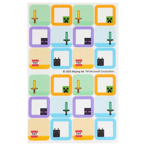 マインクラフト 洗濯タグ用 ネームシール 24枚入り 20389 マイクラ グッズ 名前シール なまえシール シールタイプ 布 洋服 服 手芸 Minecraft MYCT001 |  | 01