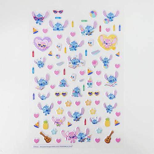 スティッチ ステッカーパッド 4シート パフ入り OVER300 20456 Lilo＆Stitch Disney シール ぷくぷく パフ 立体シール ご褒美シール 輸入品 インポート |  | 02
