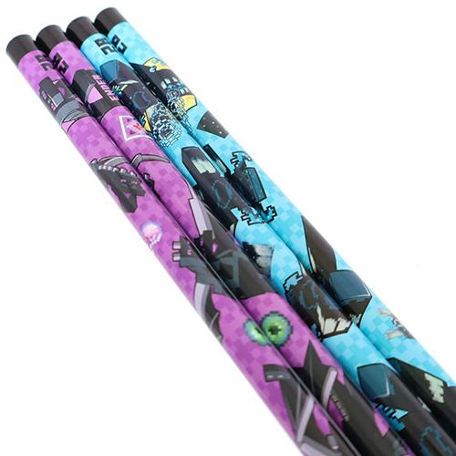 マインクラフト 鉛筆 2B 4本入り ( エンダードラゴン & ウォーデン