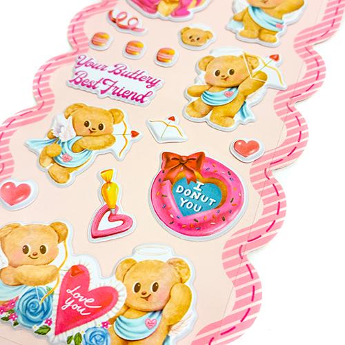 バターベア ぷくぷく ステッカー ( PK ) 20618b Butter bear シール