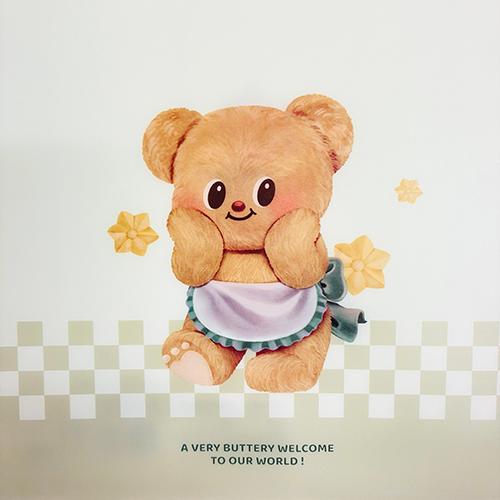 バターベア クリアファイル A4 ( グリーン ) 20620b Butter bear