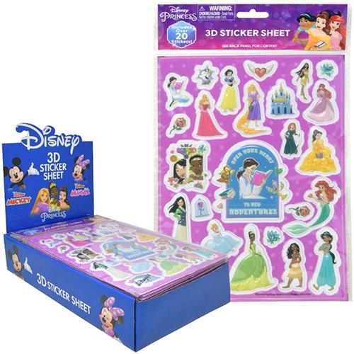 ディズニープリンセス 3D ステッカー 1シート 20679 プリンセス シール 立体 エンボス ぷくぷく ベル ラプンツェル アリエル キャラクター グッズ 輸入 |  | 03