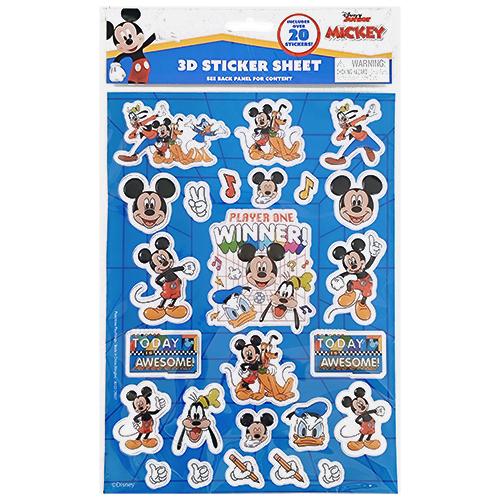 ミッキー 3D ステッカー 1シート 20680 ミッキーマウス シール 立体 エンボス ぷくぷく キャラクター グッズ Disney Mickey Sticker 輸入 | 