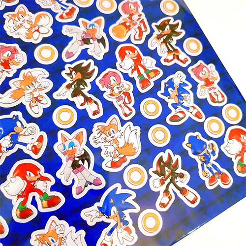 ソニック 立体 ステッカー 1シート 20696 シール エンボス ぷくぷく