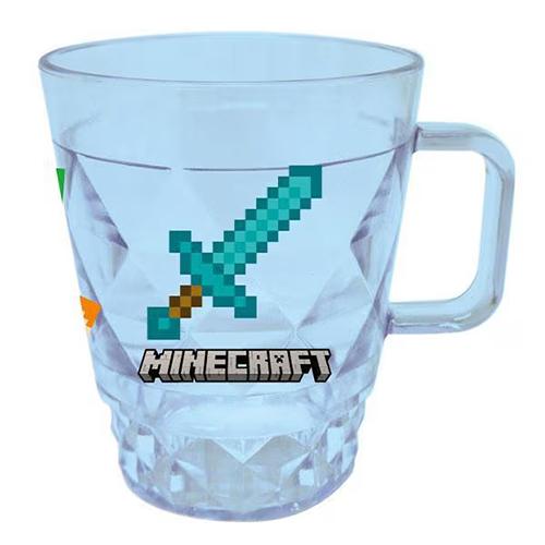 マインクラフト キラキラ ダイヤ カップ ( モチーフ ) 21150 マイクラ グッズ 食器 コップ タンブラー 取っ手付き クリア ブルー Minecraft | 